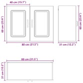 Mosogatógép panel kalmar fekete tölgy 80 x 31 x 60 cm faanyag