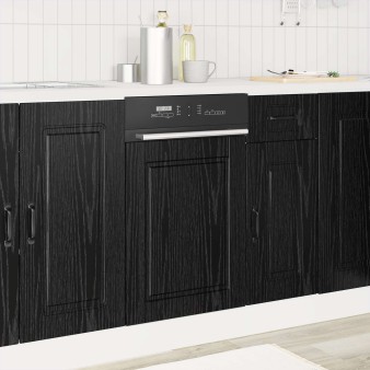 Mosogatógép panel porto fekete tölgy 45 x 1,5 x 57 cm faanyag