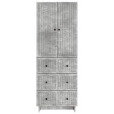 Szekrény szett 2 pcs betonszürke 66 x 34,5 x 90 cm szerelt fa