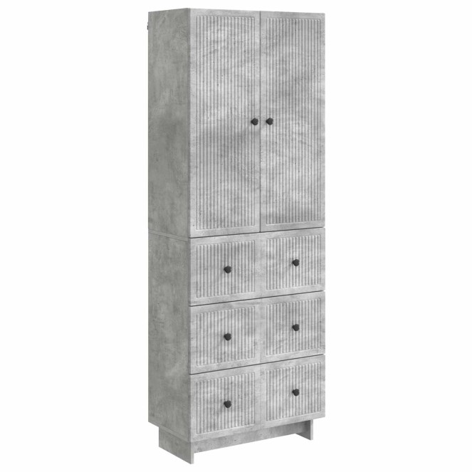 Szekrény szett 2 pcs betonszürke 66 x 34,5 x 90 cm szerelt fa