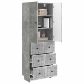 Szekrény szett 2 pcs betonszürke 66 x 34,5 x 90 cm szerelt fa