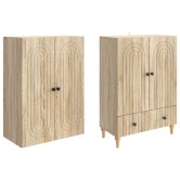 Szekrény szett 2 pcs 66 x 34,5 x 95 cm szerelt fa
