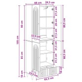 Szekrény szett 2 pcs 66 x 34,5 x 95 cm szerelt fa