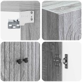 Szekrény szett 2 pcs szürke sonoma 66 x 34,5 x 90 cm szerelt fa
