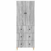 Szekrény szett 2 pcs szürke sonoma 66 x 34,5 x 90 cm szerelt fa