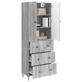Szekrény szett 2 pcs szürke sonoma 66 x 34,5 x 90 cm szerelt fa