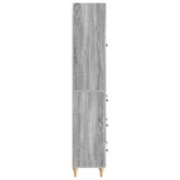 Szekrény szett 2 pcs szürke sonoma 66 x 34,5 x 90 cm szerelt fa