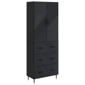 Szekrény szett 2 pcs fekete 66 x 34,5 x 90 cm szerelt fa