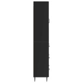 Szekrény szett 2 pcs fekete 66 x 34,5 x 90 cm szerelt fa