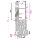 Szekrény szett 2 pcs fekete 66 x 34,5 x 90 cm szerelt fa