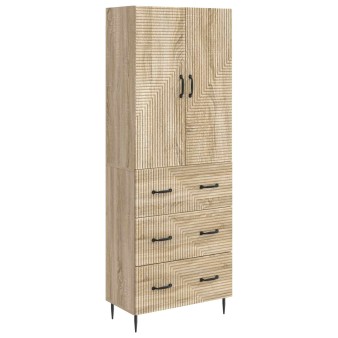 Szekrény szett 2 pcs sonoma tölgy 66 x 34,5 x 90 cm szerelt fa
