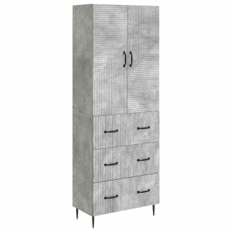 Szekrény szett 2 pcs betonszürke 66 x 34,5 x 90 cm szerelt fa