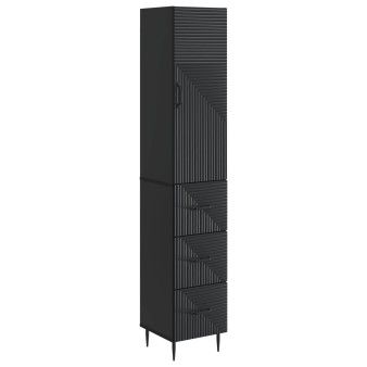 Szekrény szett 2 pcs fekete 33 x 34,5 x 90 cm szerelt fa