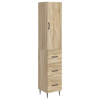 Szekrény szett 2 pcs sonoma tölgy 33 x 34,5 x 90 cm szerelt fa