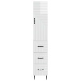 Szekrény szett 2 pcs magasfényű fehér 33 x 34,5 x 90 cm