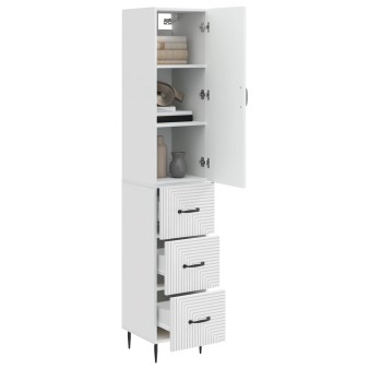 Szekrény szett 2 pcs magasfényű fehér 33 x 34,5 x 90 cm