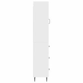 Szekrény szett 2 pcs magasfényű fehér 33 x 34,5 x 90 cm