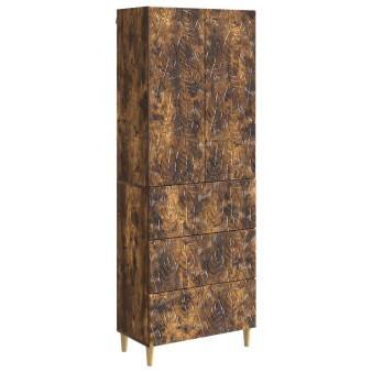 Szekrény szett 2 pcs füstös tölgy 66 x 34,5 x 90 cm szerelt fa