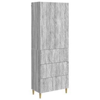 Szekrény szett 2 pcs szürke sonoma 66 x 34,5 x 90 cm szerelt fa