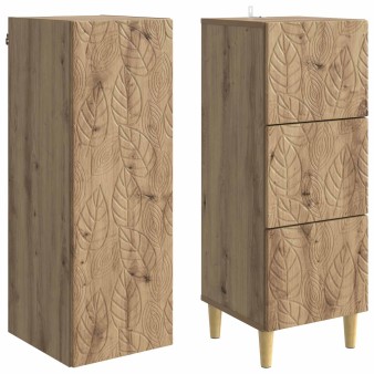 Szekrény szett 2 pcs kézműves tölgy 33 x 34,5 x 90 cm