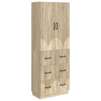 Szekrény szett 2 pcs sonoma tölgy 66 x 34,5 x 87 cm szerelt fa