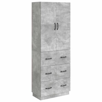 Szekrény szett 2 pcs betonszürke 66 x 34,5 x 87 cm szerelt fa