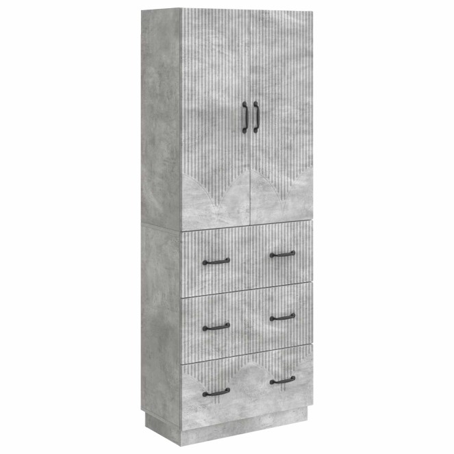 Szekrény szett 2 pcs betonszürke 66 x 34,5 x 87 cm szerelt fa