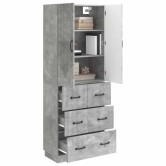 Szekrény szett 2 pcs betonszürke 66 x 34,5 x 87 cm szerelt fa