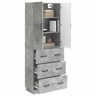 Szekrény szett 2 pcs betonszürke 66 x 34,5 x 87 cm szerelt fa