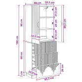 Szekrény szett 2 pcs betonszürke 66 x 34,5 x 87 cm szerelt fa