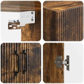 Szekrény szett 2 pcs füstös tölgy 66 x 34,5 x 87 cm szerelt fa