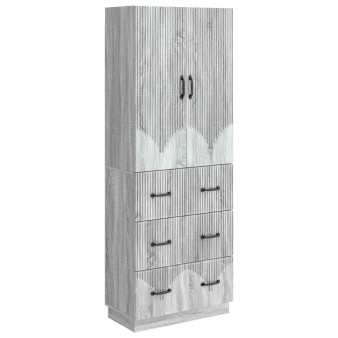 Szekrény szett 2 pcs szürke sonoma 66 x 34,5 x 87 cm szerelt fa