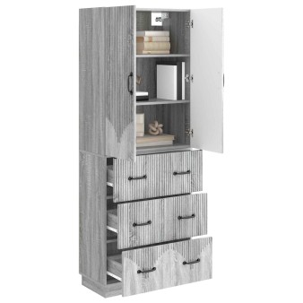 Szekrény szett 2 pcs szürke sonoma 66 x 34,5 x 87 cm szerelt fa