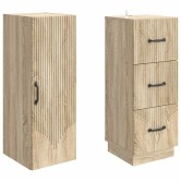 Szekrény szett 2 pcs sonoma tölgy 33 x 34,5 x 87 cm szerelt fa Szekrény szett 2 pcs sonoma tölgy 33 x 34,5 x 87 cm szerelt fa