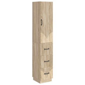 Szekrény szett 2 pcs sonoma tölgy 33 x 34,5 x 87 cm szerelt fa