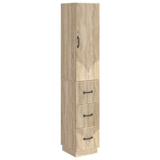 Szekrény szett 2 pcs sonoma tölgy 33 x 34,5 x 87 cm szerelt fa Szekrény szett 2 pcs sonoma tölgy 33 x 34,5 x 87 cm szerelt fa