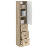 Szekrény szett 2 pcs sonoma tölgy 33 x 34,5 x 87 cm szerelt fa Szekrény szett 2 pcs sonoma tölgy 33 x 34,5 x 87 cm szerelt fa