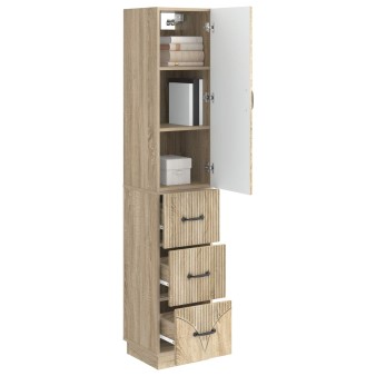 Szekrény szett 2 pcs sonoma tölgy 33 x 34,5 x 87 cm szerelt fa