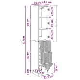 Szekrény szett 2 pcs sonoma tölgy 33 x 34,5 x 87 cm szerelt fa Szekrény szett 2 pcs sonoma tölgy 33 x 34,5 x 87 cm szerelt fa