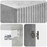 Szekrény szett 2 pcs betonszürke 33 x 34,5 x 87 cm szerelt fa Szekrény szett 2 pcs betonszürke 33 x 34,5 x 87 cm szerelt fa