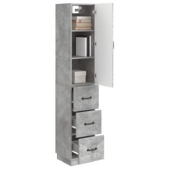 Szekrény szett 2 pcs betonszürke 33 x 34,5 x 87 cm szerelt fa