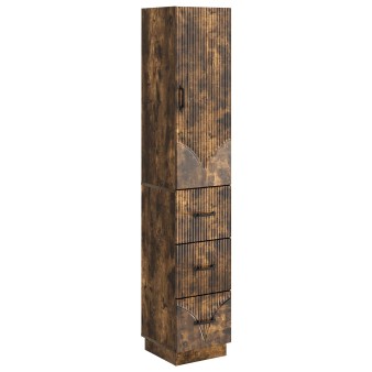 Szekrény szett 2 pcs füstös tölgy 33 x 34,5 x 87 cm szerelt fa