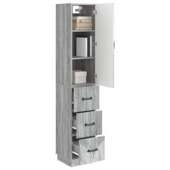 Szekrény szett 2 pcs szürke sonoma 33 x 34,5 x 87 cm szerelt fa