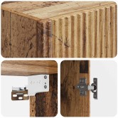 Szekrény szett 2 pcs antik fa 33 x 34,5 x 87 cm szerelt fa Szekrény szett 2 pcs antik fa 33 x 34,5 x 87 cm szerelt fa