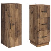 Szekrény szett 2 pcs antik fa 33 x 34,5 x 87 cm szerelt fa Szekrény szett 2 pcs antik fa 33 x 34,5 x 87 cm szerelt fa
