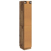 Szekrény szett 2 pcs antik fa 33 x 34,5 x 87 cm szerelt fa Szekrény szett 2 pcs antik fa 33 x 34,5 x 87 cm szerelt fa