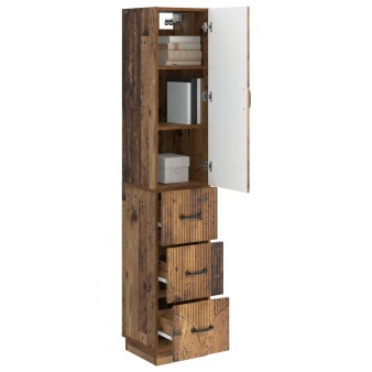 Szekrény szett 2 pcs antik fa 33 x 34,5 x 87 cm szerelt fa
