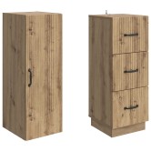 Szekrény szett 2 pcs kézműves tölgy 33 x 34,5 x 87 cm