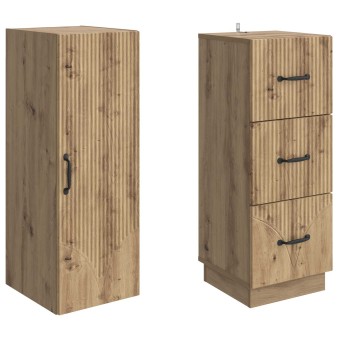 Szekrény szett 2 pcs kézműves tölgy 33 x 34,5 x 87 cm