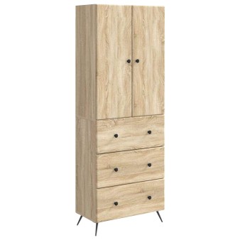 Szekrény szett 2 pcs sonoma tölgy 66 x 34,5 x 90 cm szerelt fa